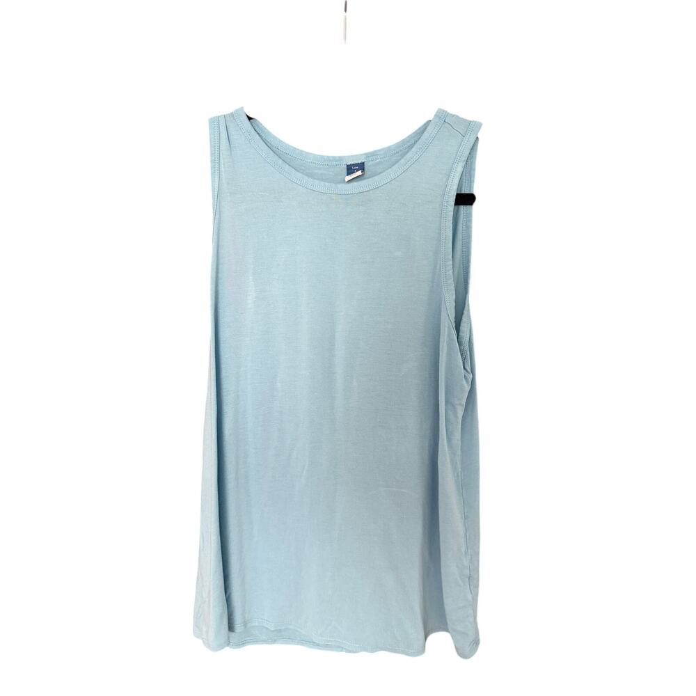 Old Navy Luxe Light Blue Sleeveless Tank Top Women's Small Soft Stretch Swing
